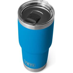imageYETI Rambler 30 oz Tumbler Stainless Steel Vacuum Insulated with MagSlider Lid Moon DustBig Wave Blue