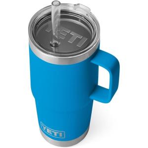 imageYETI Rambler 35 oz Straw Mug Vacuum Insulated Stainless Steel Moon DustBig Wave Blue