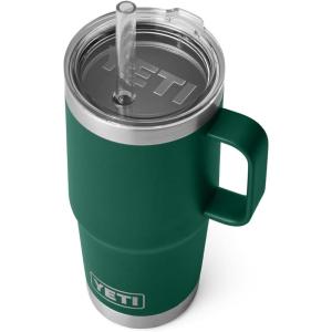 imageYETI Rambler 35 oz Straw Mug Vacuum Insulated Stainless Steel Moon DustBlack Forest Green