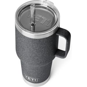 imageYETI Rambler 35 oz Straw Mug Vacuum Insulated Stainless Steel Moon DustBlack StoneTextured