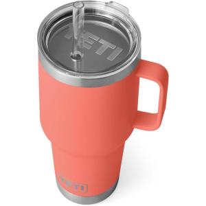 imageYETI Rambler 35 oz Straw Mug Vacuum Insulated Stainless Steel Moon DustCoral