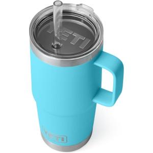 imageYETI Rambler 35 oz Straw Mug Vacuum Insulated Stainless Steel Moon DustReef Blue