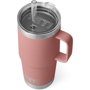 imageYETI Rambler 35 oz Straw Mug Vacuum Insulated Stainless Steel Moon DustSandstone Pink