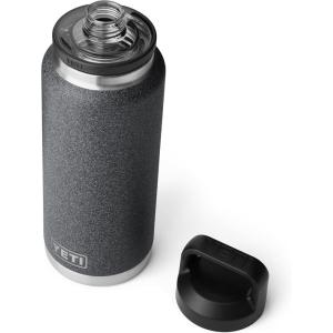 imageYETI Rambler 36 oz Bottle Vacuum Insulated Leakproof Stainless Steel with Chug CapBlack StoneTextured
