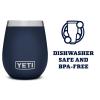 imageYETI Rambler Wine Chiller 2 Rambler 10 oz Wine Tumbler Vacuum Insulated Stainless Steel with MagSlider Lid Navy