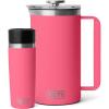 imageYETI Rambler 34 oz French Press Coffee Maker 1 16 oz Travel Bottle Stainless Steel Tropical Pink