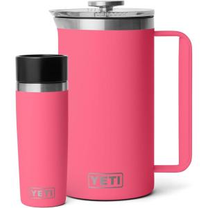 imageYETI Rambler 34 oz French Press Coffee Maker 1 16 oz Travel Bottle Stainless Steel Tropical Pink