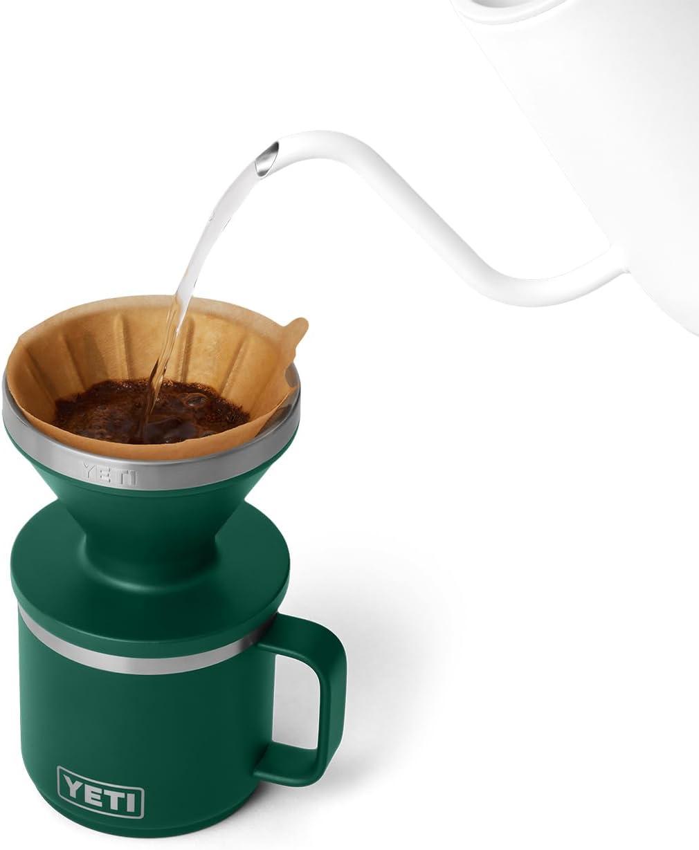 imageYETI Pour Over Coffee Maker Accessory Ramblers Designed for Perfect Coffee Extraction Anywhere Stainless Steel fits any V60 Filter Black Forest GreenBlack Forest Green