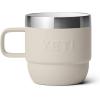 imageYETI Rambler 6 oz Stackable Mug Stainless Steel Vacuum Insulated EspressoCoffee Mug 2 PackCape Taupe