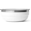 imageYETI Rambler Low Bowls Vacuum Insulated Stackable and Nestable Stainless Steel Bowl with Lid 36 Quart Black Forest GreenWhite