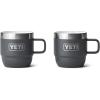 imageYETI Rambler 6 oz Stackable Mug Stainless Steel Vacuum Insulated EspressoCoffee Mug 2 PackCharcoal