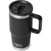 imageYETI Rambler 20 oz Travel Mug with Flip Straw Lid  Stainless Steel Vacuum Insulated Leakproof Cup Holder FriendlyBlack