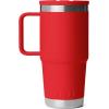 imageYETI Rambler 20 oz Travel Mug with Flip Straw Lid  Stainless Steel Vacuum Insulated Leakproof Cup Holder FriendlyRescue Red