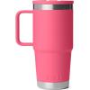 imageYETI Rambler 20 oz Travel Mug with Flip Straw Lid  Stainless Steel Vacuum Insulated Leakproof Cup Holder FriendlyTropical Pink