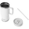 imageYETI Rambler 20 oz Travel Mug with Flip Straw Lid  Stainless Steel Vacuum Insulated Leakproof Cup Holder FriendlyWhite