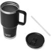 imageYETI Rambler 30 oz Travel Mug with Flip Straw Lid  Stainless Steel Vacuum Insulated Leakproof Cup Holder FriendlyBlack
