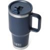 imageYETI Rambler 30 oz Travel Mug with Flip Straw Lid  Stainless Steel Vacuum Insulated Leakproof Cup Holder FriendlyNavy