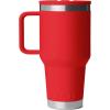 imageYETI Rambler 30 oz Travel Mug with Flip Straw Lid  Stainless Steel Vacuum Insulated Leakproof Cup Holder FriendlyRescue Red