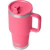 imageYETI Rambler 30 oz Travel Mug with Flip Straw Lid  Stainless Steel Vacuum Insulated Leakproof Cup Holder FriendlyTropical Pink