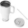 imageYETI Rambler 30 oz Travel Mug with Flip Straw Lid  Stainless Steel Vacuum Insulated Leakproof Cup Holder FriendlyWhite