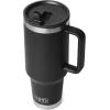 imageYETI Rambler 40 oz Travel Mug with Flip Straw Lid  Stainless Steel Vacuum Insulated Leakproof Cup Holder FriendlyBlack