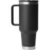 imageYETI Rambler 40 oz Travel Mug with Flip Straw Lid  Stainless Steel Vacuum Insulated Leakproof Cup Holder FriendlyBlack