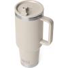 imageYETI Rambler 40 oz Travel Mug with Flip Straw Lid  Stainless Steel Vacuum Insulated Leakproof Cup Holder FriendlyCape Taupe