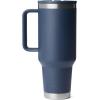 imageYETI Rambler 40 oz Travel Mug with Flip Straw Lid  Stainless Steel Vacuum Insulated Leakproof Cup Holder FriendlyNavy