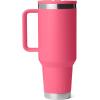 imageYETI Rambler 40 oz Travel Mug with Flip Straw Lid  Stainless Steel Vacuum Insulated Leakproof Cup Holder FriendlyTropical Pink