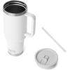 imageYETI Rambler 40 oz Travel Mug with Flip Straw Lid  Stainless Steel Vacuum Insulated Leakproof Cup Holder FriendlyWhite