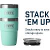 imageYETI Rambler 8 oz Insulated Coffee Mug with Lid  Stackable DoubleWall Vacuum Insulated Coffee Cup  DuraSip Ceramic Lining  BaristaFriendly Design  Stainless Steel  Dishwasher SafeSeafoam