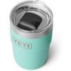imageYETI Rambler 8 oz Insulated Coffee Mug with Lid  Stackable DoubleWall Vacuum Insulated Coffee Cup  DuraSip Ceramic Lining  BaristaFriendly Design  Stainless Steel  Dishwasher SafeSeafoam