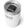 imageYETI Rambler 8 oz Insulated Coffee Mug with Lid  Stackable DoubleWall Vacuum Insulated Coffee Cup  DuraSip Ceramic Lining  BaristaFriendly Design  Stainless Steel  Dishwasher SafeWhite