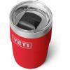 imageYETI Rambler 8 oz Insulated Coffee Mug with Lid  Stackable DoubleWall Vacuum Insulated Coffee Cup  DuraSip Ceramic Lining  BaristaFriendly Design  Stainless Steel  Dishwasher SafeRescue Red