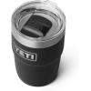 imageYETI Rambler 8 oz Insulated Coffee Mug with Lid  Stackable DoubleWall Vacuum Insulated Coffee Cup  DuraSip Ceramic Lining  BaristaFriendly Design  Stainless Steel  Dishwasher SafeBlack