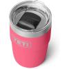 imageYETI Rambler 8 oz Insulated Coffee Mug with Lid  Stackable DoubleWall Vacuum Insulated Coffee Cup  DuraSip Ceramic Lining  BaristaFriendly Design  Stainless Steel  Dishwasher SafeTropical Pink