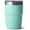 imageYETI Rambler 8 oz Insulated Coffee Mug with Lid  Stackable DoubleWall Vacuum Insulated Coffee Cup  DuraSip Ceramic Lining  BaristaFriendly Design  Stainless Steel  Dishwasher SafeSeafoam