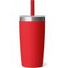 imageYETI Rambler Jr 10 Oz Tumbler with Silicone Straw LidRescue Red