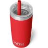 imageYETI Rambler Jr 10 Oz Tumbler with Silicone Straw LidRescue Red