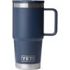 imageYETI Rambler 20 oz Travel Mug with Flip Straw Lid  Stainless Steel Vacuum Insulated Leakproof Cup Holder FriendlyNavy