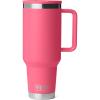 imageYETI Rambler 40 oz Travel Mug with Flip Straw Lid  Stainless Steel Vacuum Insulated Leakproof Cup Holder FriendlyTropical Pink