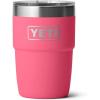 imageYETI Rambler 8 oz Insulated Coffee Mug with Lid  Stackable DoubleWall Vacuum Insulated Coffee Cup  DuraSip Ceramic Lining  BaristaFriendly Design  Stainless Steel  Dishwasher SafeTropical Pink