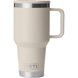 imageYETI Rambler 30 oz Travel Mug with Flip Straw Lid  Stainless Steel Vacuum Insulated Leakproof Cup Holder FriendlyCape Taupe