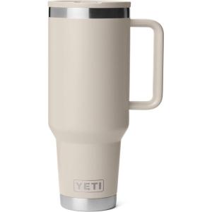 imageYETI Rambler 40 oz Travel Mug with Flip Straw Lid  Stainless Steel Vacuum Insulated Leakproof Cup Holder FriendlyCape Taupe