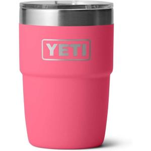 imageYETI Rambler 8 oz Insulated Coffee Mug with Lid  Stackable DoubleWall Vacuum Insulated Coffee Cup  DuraSip Ceramic Lining  BaristaFriendly Design  Stainless Steel  Dishwasher SafeTropical Pink
