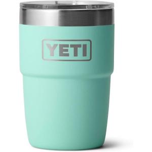 imageYETI Rambler 8 oz Insulated Coffee Mug with Lid  Stackable DoubleWall Vacuum Insulated Coffee Cup  DuraSip Ceramic Lining  BaristaFriendly Design  Stainless Steel  Dishwasher SafeSeafoam