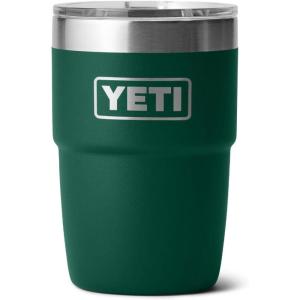 imageYETI Rambler 8 oz Insulated Coffee Mug with Lid  Stackable DoubleWall Vacuum Insulated Coffee Cup  DuraSip Ceramic Lining  BaristaFriendly Design  Stainless Steel  Dishwasher SafeBlack Forest Green