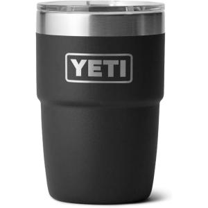 imageYETI Rambler 8 oz Insulated Coffee Mug with Lid  Stackable DoubleWall Vacuum Insulated Coffee Cup  DuraSip Ceramic Lining  BaristaFriendly Design  Stainless Steel  Dishwasher SafeBlack