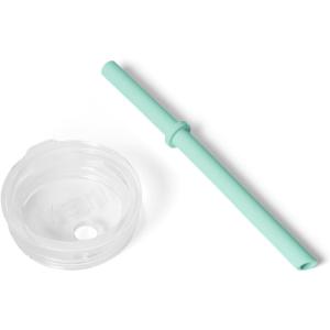 imageYETI Rambler Silicone Adjustable Straw Lid Easy Sipping Leakproof DishwasherSafe BPAFree Compatible with R10 oz Jr Tumbler R8 oz Stackable R10 Wine TumblerSeafoam