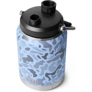 imageYETI Rambler Half Gallon Jug 20 Vacuum Insulated Leakproof Stainless Steel with MagCap Blue CamoBlue Camo